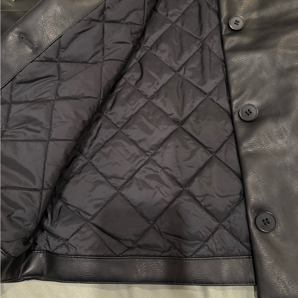 Coated short faux leather jacket, new tag, basic, high quality - Picture 6 of 7